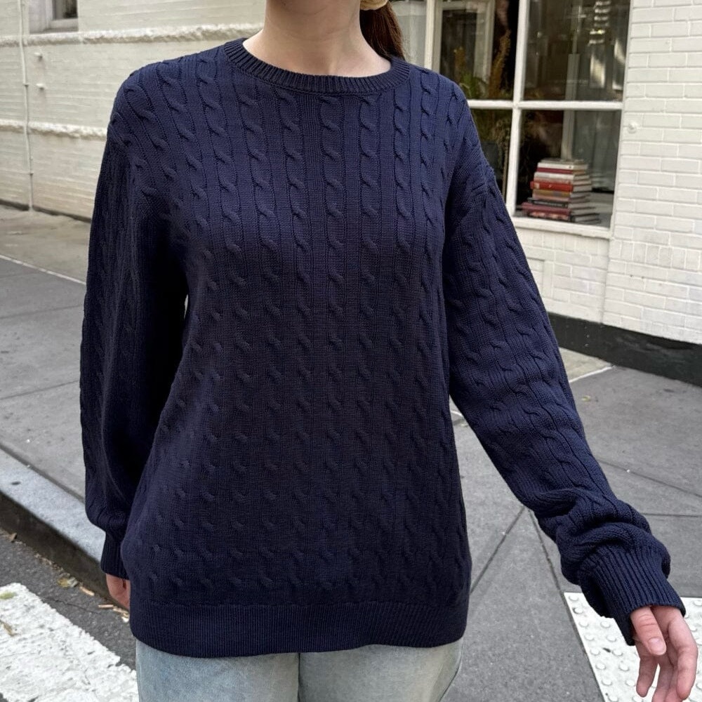 Brandy Melville Brianna Cotton Cable Knit Sweater
